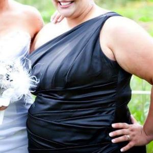 THE little black dress. Size 22, asymmetrical